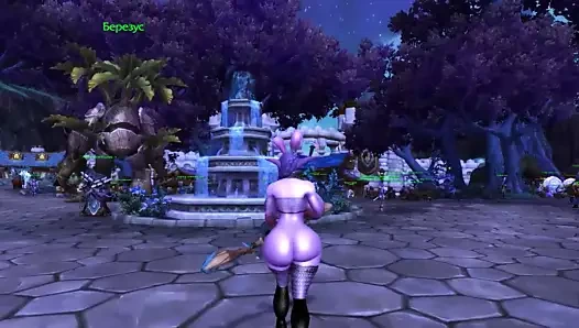 Gece elf tarafından sallanan büyük göt