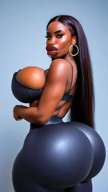 Незабываемый момент из "массивной чернокожей круглой тверка, подборка - Ai Generated"