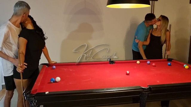 The Hot Girls Wanted to Learn How to Play Pool and Ended up Getting a Dick