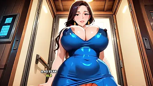 Asansörde Mahsur Kalan Latin Bir MILF Genç Komşudan İçeride Boşalma Alıyor.