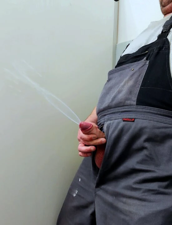 İşe kısa bir mola sırasında umumi tuvalette mastürbasyon yapıyor ve boşalıyor