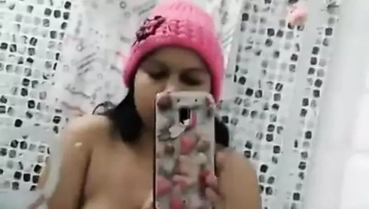 Natural tits of busty babe