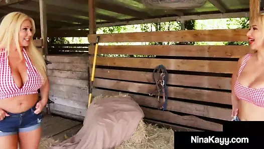 Kalın yaraklı nina kayy ve karen fisher bang siyah horoz ahbap!