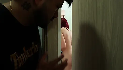 I fuck my stepmom in the living room while my stepdad is on call!