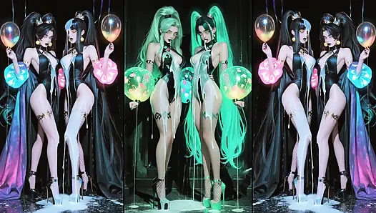 Animeler boşalıyor, öpüşüyor ve yutuyor