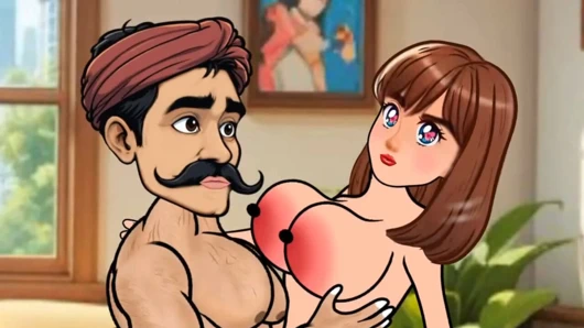 24 Year Old Girl Gets Hard Fucked by 36 Year Old Man in Living Room - Cartoon Animation