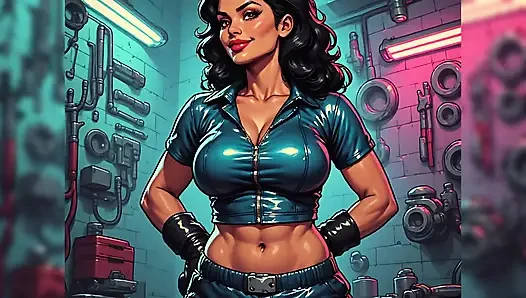 Seksi kadınlar boxercise art