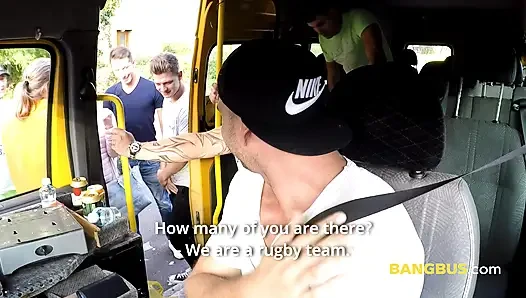 Blonde model joins a wild group fuck (Czech Bang Bus)