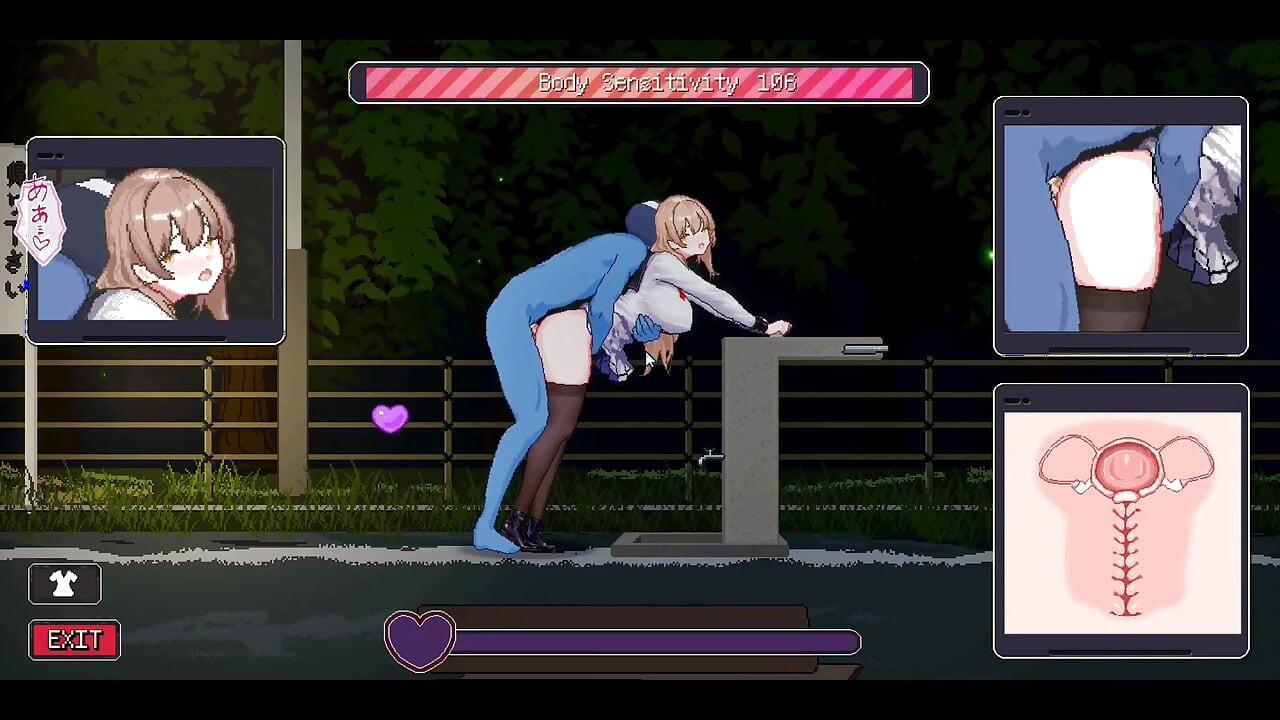 Büyük memeli dükkan görevlisi yetişkin karşılaşması - pixel hentai oyun sahneleri