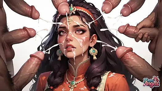 Süt sıçratılmış Asyalı cheongsam kraliçesi çok sansürlü mutluluk içinde