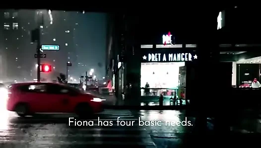 Fa Fiona karanlık ve yağmurlu bir gecede büyük zenci buluyor