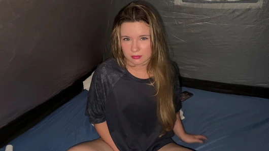 Blonde caught MASTURBATING at school camp - ANAL and VAGINAL fucking