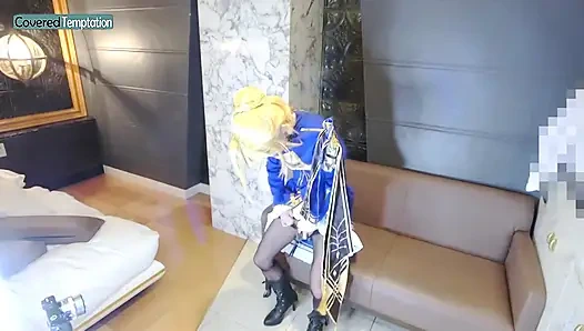 Cosplayer güzellik unutulmaz kimyayı birlikte geride bırakarak yoğun bir özel buluşmayı paylaşıyor