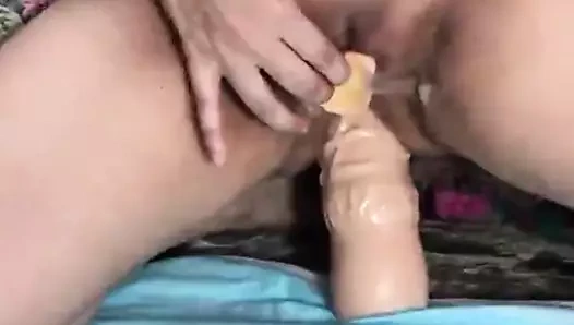 Çift yapay penis mastürbasyon