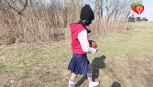 Tight and skinny black-haired basketball player gets fucked hard in a stranger's car