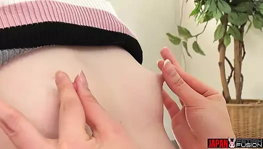 Em, ısır, meme uçlarımı çek - lezbiyen çift mio shinozaki ve himari ogawa