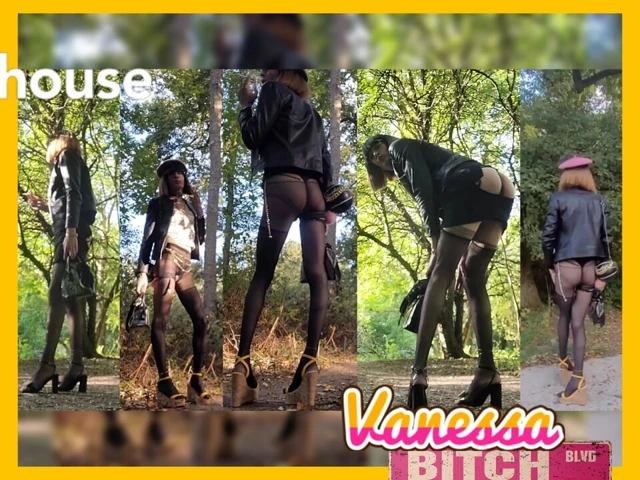 Bak jean'deki eteğim Sénart ormanında bir park yerinde. Vanessabitchx Parischiennetrvprod