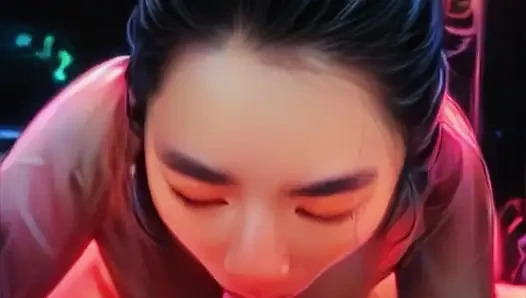 Gerçek hayattaki anime kız arkadaş büyük zenci yarağını emiyor - bakış açısı oral dölleme ile sakso