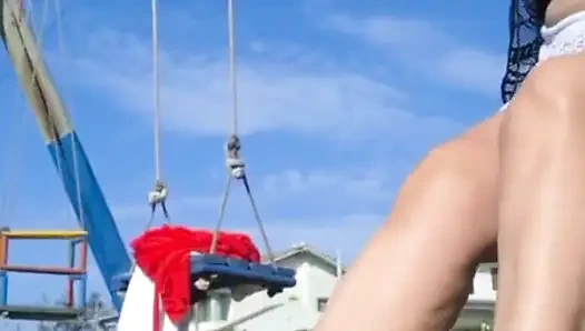 Stepmom rocking on the beach in a transparent bikini, did she show too much?