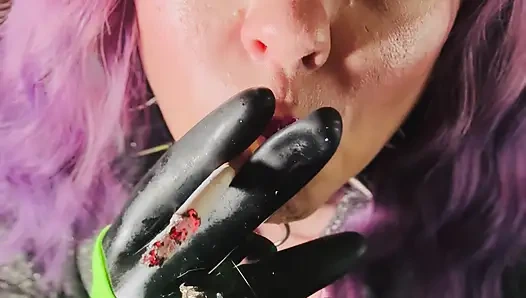 A British Tart Smokes A Cigarette Along To Music - Tina Snua Smoking For You Darlings! Happy New Year!