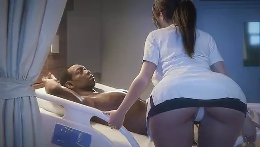 Azgın hemşire büyük zenci yarağını sert sikmeyi seviyor - 3 boyutlu animasyonlu hentai