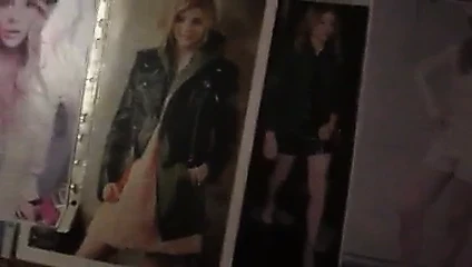 Second Cum tribute for Chloe Moretz  3 on 5 Waves