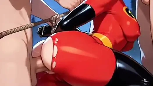 Hentai anime - harika üvey anne içinde iki yarakla