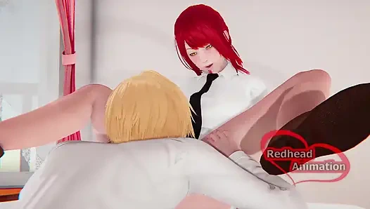 Denji Makima'yı sikiyor - motorlu testere adam