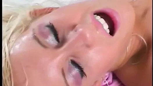 Big cock dude gets sucked off by blonde whore before fucking her tight asshole