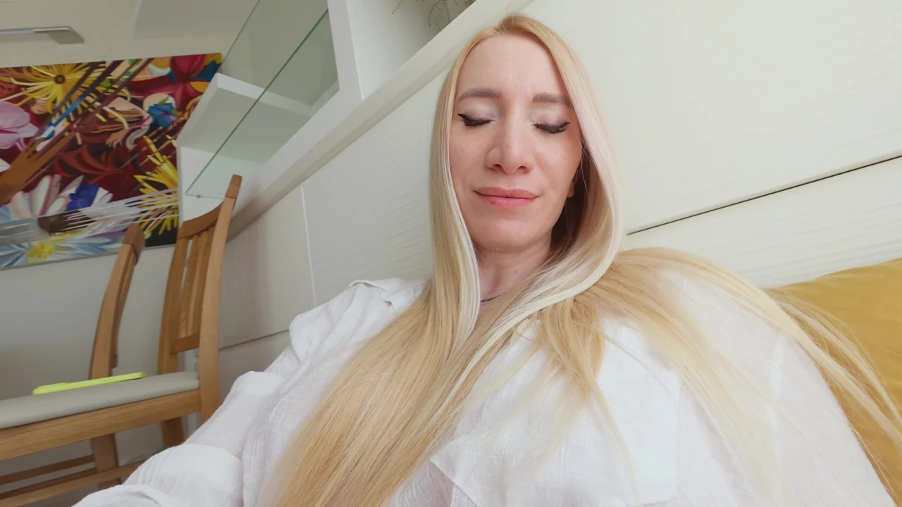 Blonde MILF Sucks  Dildo Then Gets Fucked by Machine and Squirts Three Times