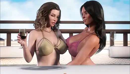 Orta yaşlı seksi lezbiyenler üvey anne Amerikalı ve latin