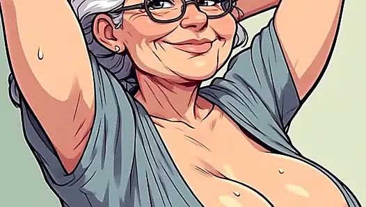 Seksi çizgi film nineler areola slip