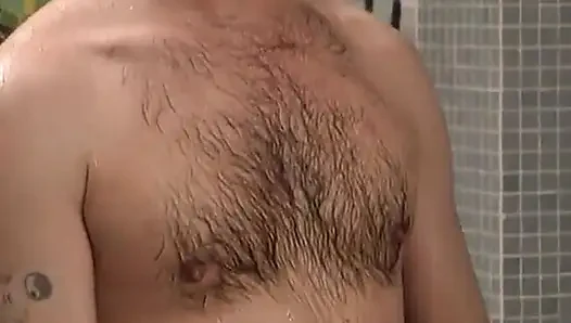 Pubic Haired Blonde Fucked in the Bathroom