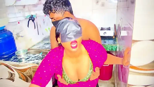 Desi Bhabhi and Devar Hot Romance in Kitchen Desi Cooking & Fun