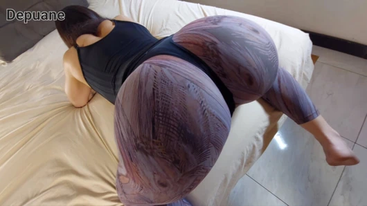 POV Hot Wife's Big Ass in Tight Yoga Pants Pounded Hard Doggystyle