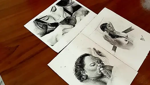 Erotic art or sexy Desi Indian Bhabhi drawing collection being fucked by brother-in-law
