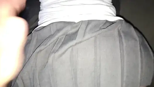 A QUIET AND STEEP SCHOOLGIRL BECAUSE HER PARENTS ARE IN THE OTHER ROOM