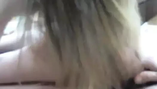 Seksi sarışın hairjob ve saçta boşalmak, saç oyunu, uzun saç