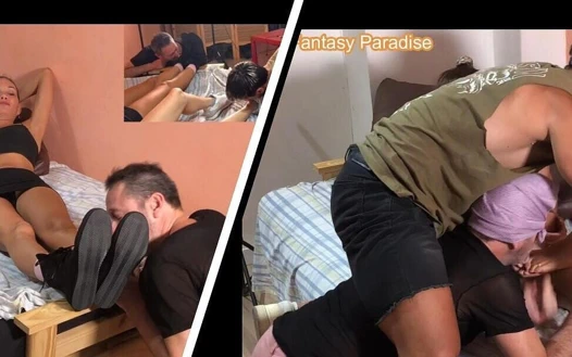 Baskın lezbiyen ayaklar biseksüel arkadaşlara meydan okuyor