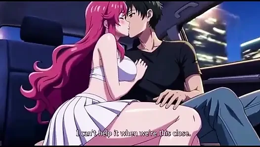 Stepsister seduce stepbrother sitting on car back seat