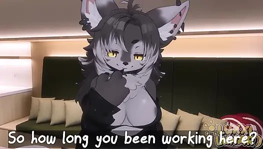 Bakış açısı azgın foxy furry kız sadece sarılmak istediğini söyledi... GFE Roleplay