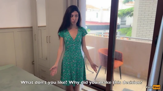 I Fire Babysitter but She Asks Me to Punish Her and I Fuck Her on the Balcony
