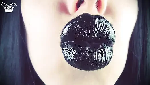 Siyah parlak dudaklardan öpücükler asmr 31 talimatı