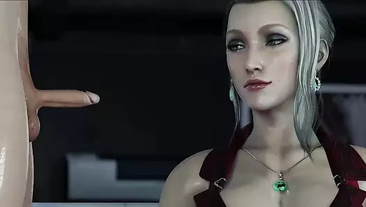 Scarlet küçük yarak emiyor - son fantezi 7 - çizgi film parodi