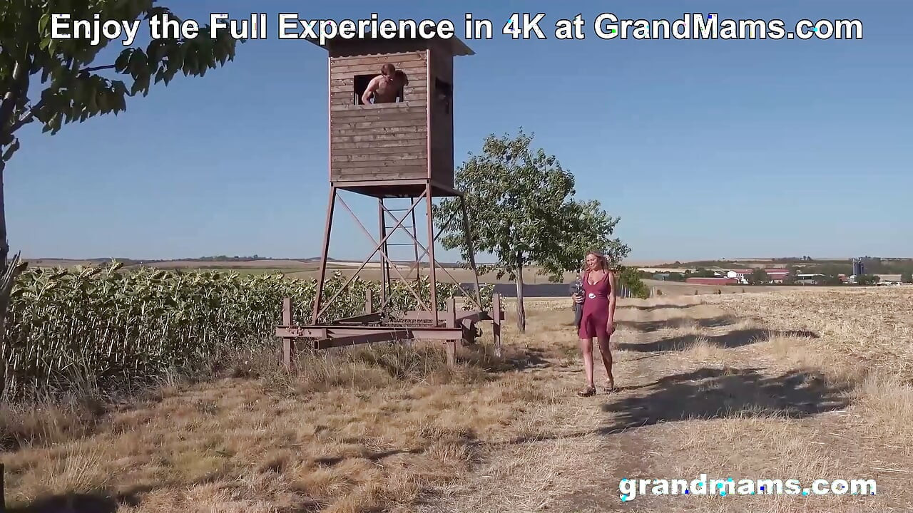 Sneaking Up on Horny Granny at GrandMams