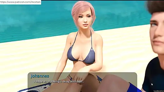 Summer mia ile plajda onu parmakladık