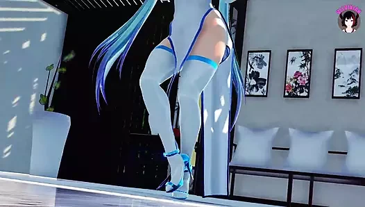 Büyük memeli kalın miku - seksi dans (3 boyutlu hentai)