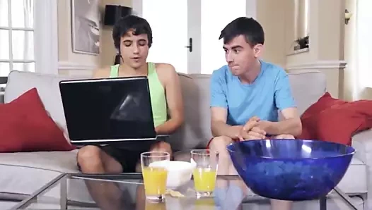 Kinky ebony MILF fucked by two guys