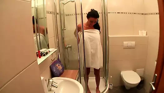 genç seksi kız alır bir büyük horoz