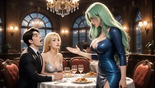 Olgun evli kadının intikamı - yeşil saçlı güzellik kocasını aldatirken yakaladıktan sonra süt sızdırıyor